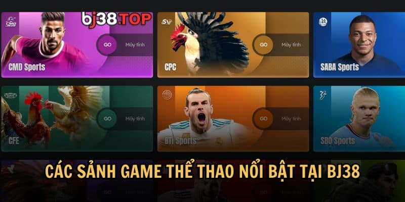BJ38 mang đến một hệ thống sảnh thể thao phong phú và đa dạng